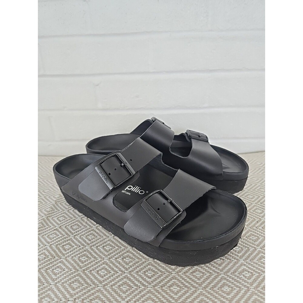 Birkenstock Arizona Papillio Platform Black Leather Size40 W9 M7 Standart/Narrow
